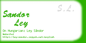 sandor ley business card